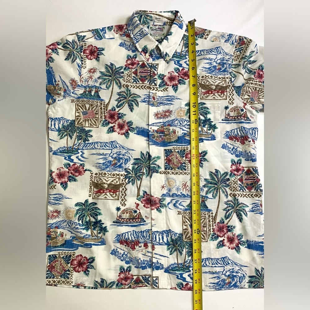 Reyn Spooner Hawaiian Shirt Summer
Commemorative 22 Natural Button Down Medium - Picture 9 of 12
